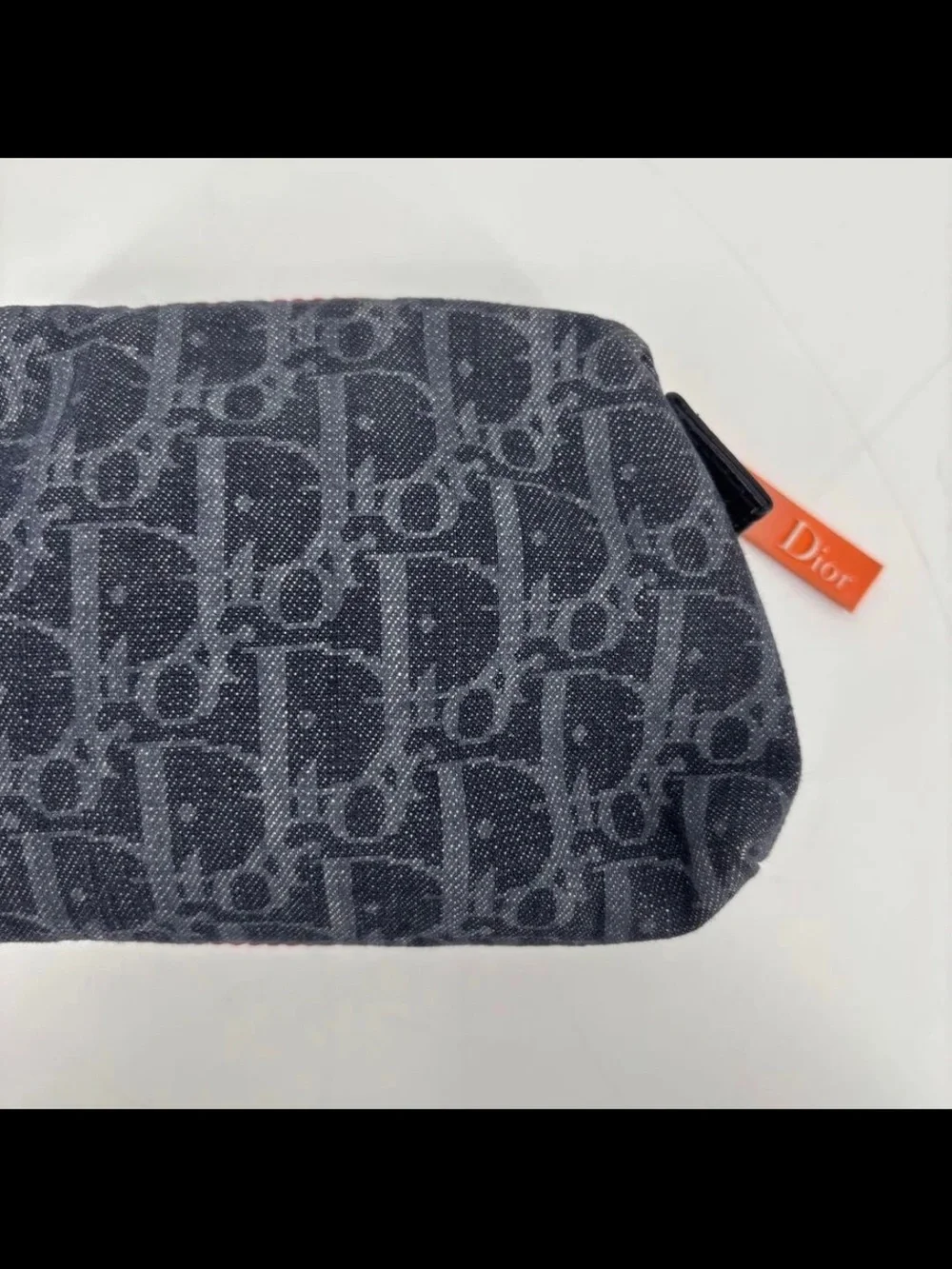 Dior Navy and Gray Monogram Cosmetic Pouch